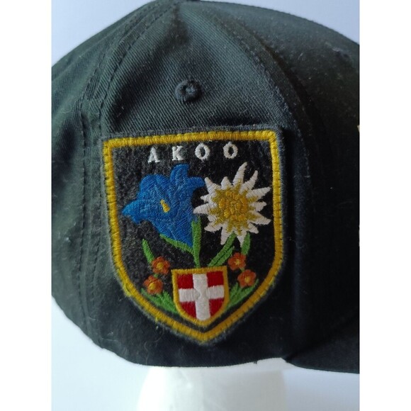 Akoo Snapback Hat Black Embroidered One Size Fits All - Picture 4 of 7